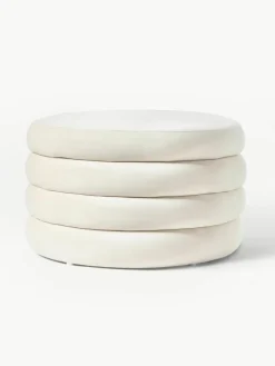 XL fluwelen poef Alto met opbergruimte