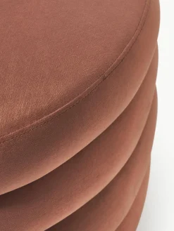 XL fluwelen poef Alto met opbergruimte