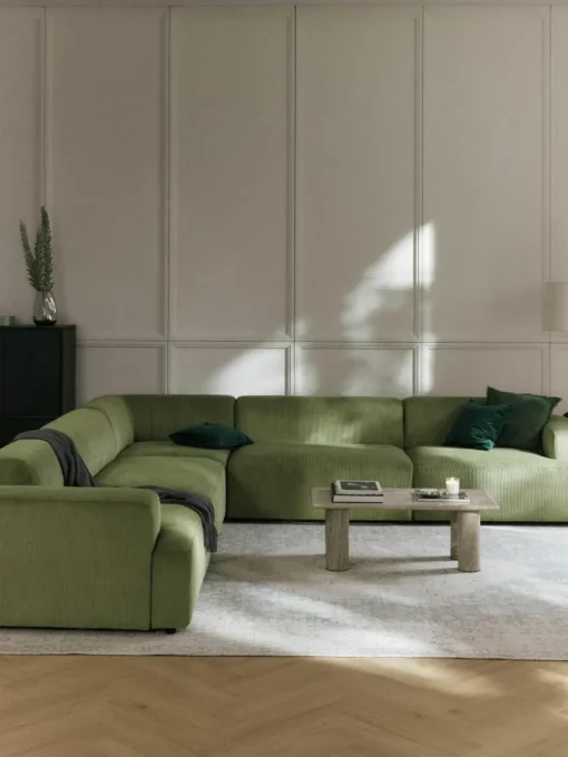 XL hoekbank Melva van corduroy