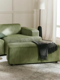 XL poef Melva van corduroy, B 116 x D 42 cm