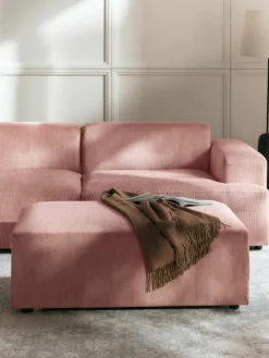 XL poef Melva van corduroy, B 116 x D 72 cm