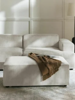 XL poef Melva van corduroy, B 116 x D 72 cm