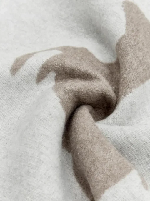 Zachte fleece kussenhoes Sylt met hertenmotief