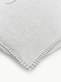 Zachte fleece kussenhoes Sylt met hertenmotief