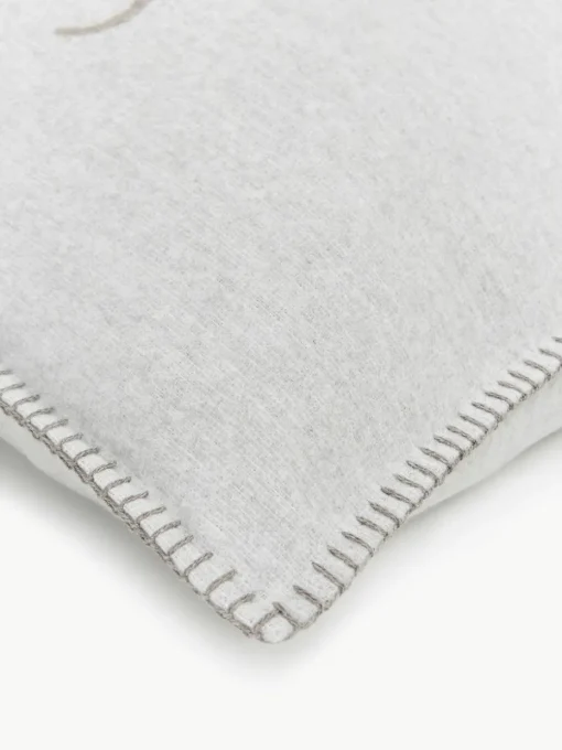 Zachte fleece kussenhoes Sylt met hertenmotief