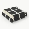 Zachte geruite plaid Edison met franjes