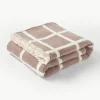 Zachte geruite plaid Edison met franjes