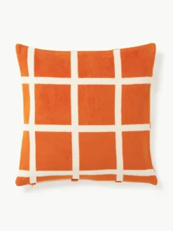 Zachte geruite plaid Edison met franjes
