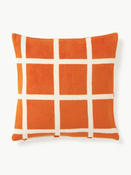 Zachte geruite plaid Edison met franjes