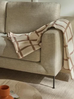 Zachte geruite plaid Edison met franjes