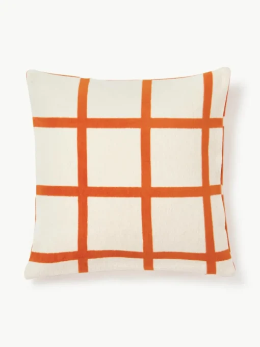 Zachte geruite plaid Edison met franjes