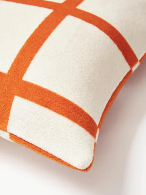 Zachte geruite plaid Edison met franjes