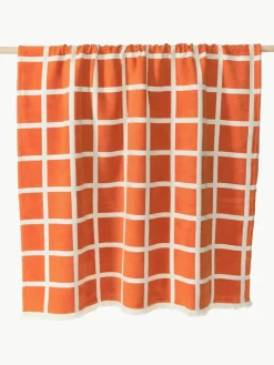 Zachte geruite plaid Edison met franjes