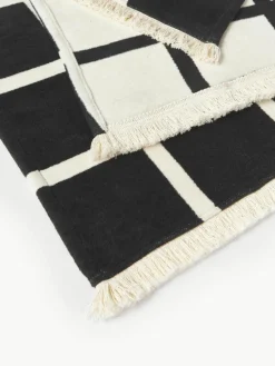 Zachte geruite plaid Edison met franjes