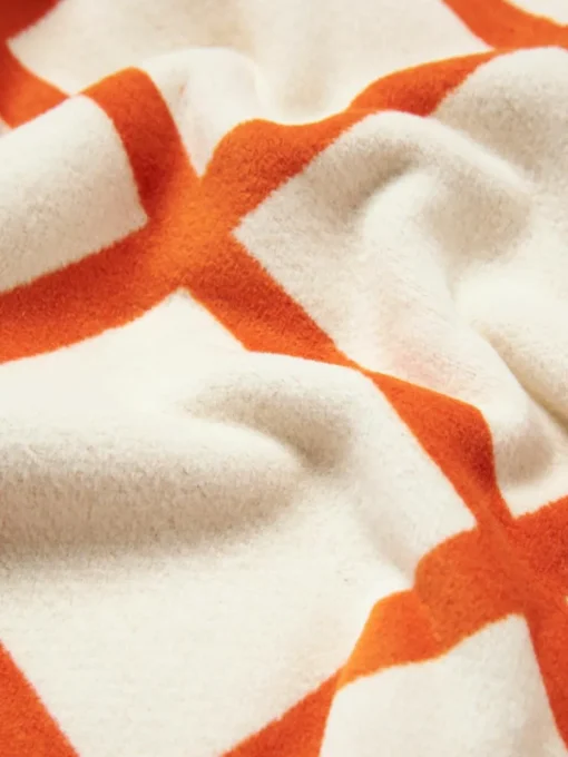 Zachte geruite plaid Edison met franjes