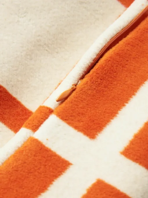 Zachte geruite plaid Edison met franjes