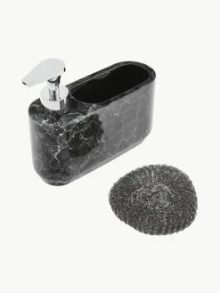 Zeepdispenserset Bubble in marmerlook, set van 2