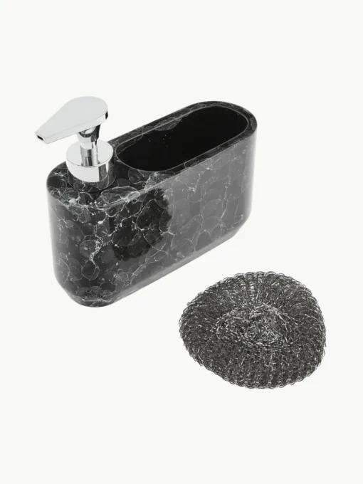 Zeepdispenserset Bubble in marmerlook, set van 2