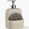 Zeepdispenserset Sand met spons, set van 2
