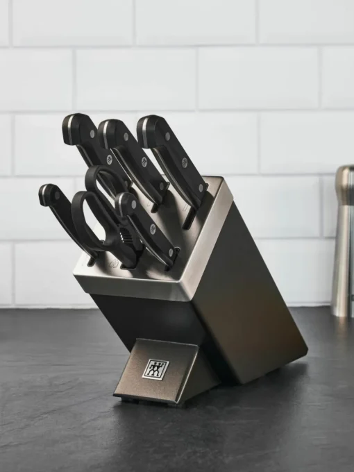 Zelfslijpende messenblok Gourmet met 5 messen en 1 schaar
