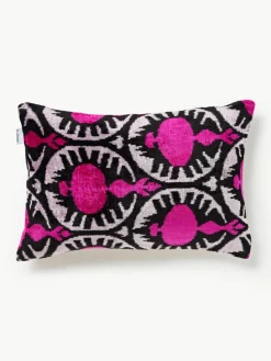 Zijden fluwelen kussenhoes Velvety met abstract patroon