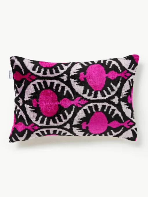 Zijden fluwelen kussenhoes Velvety met abstract patroon