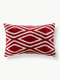 Zijden fluwelen kussenhoes Velvety met abstract patroon