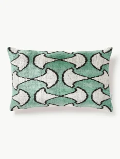 Zijden fluwelen kussenhoes Velvety met abstract patroon