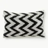 Zijden fluwelen kussenhoes Velvety met zigzag patroon