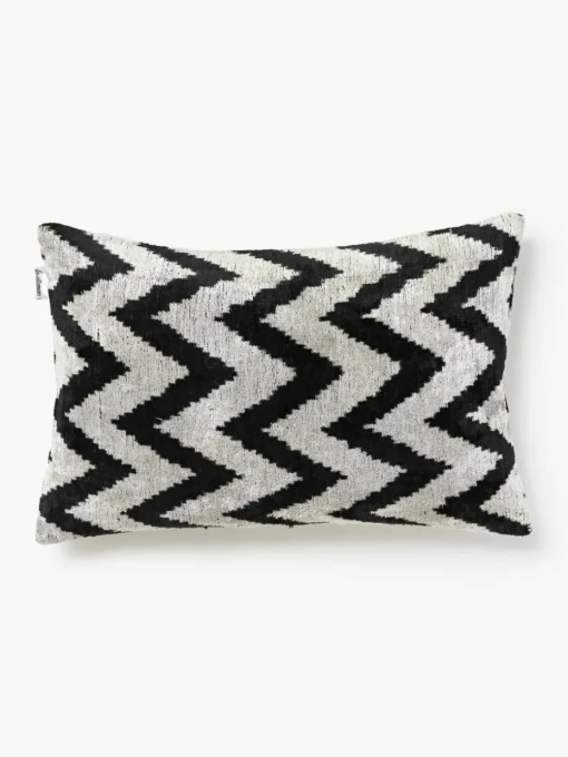 Zijden fluwelen kussenhoes Velvety met zigzag patroon