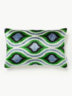 Zijden fluwelen kussenhoes Velvety met abstract patroon