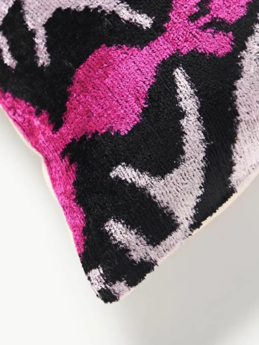 Zijden fluwelen kussenhoes Velvety met abstract patroon