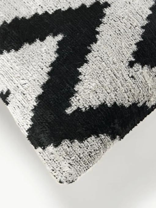Zijden fluwelen kussenhoes Velvety met zigzag patroon