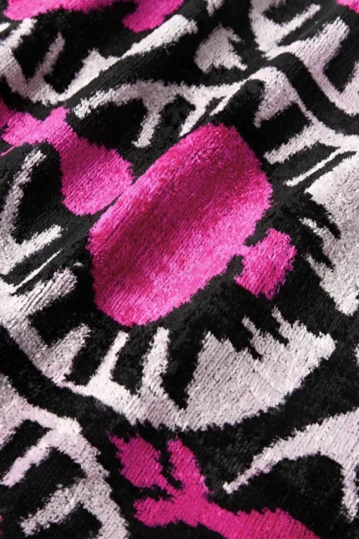 Zijden fluwelen kussenhoes Velvety met abstract patroon