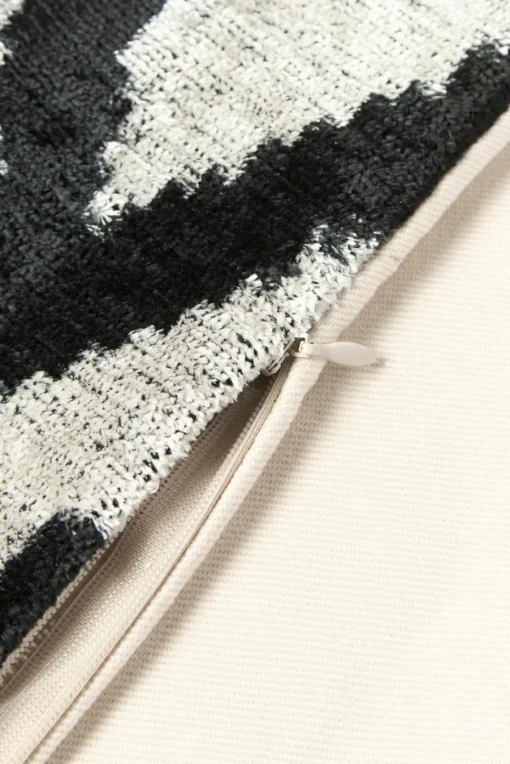 Zijden fluwelen kussenhoes Velvety met zigzag patroon