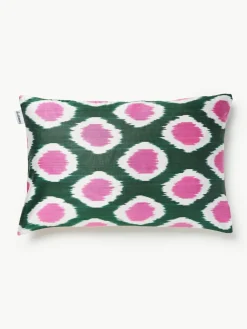 Zijden kussenhoes Silky met abstract patroon