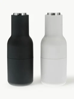 Zout & pepermolen Bottle Grinder met deksel van edelstaal, set van 2