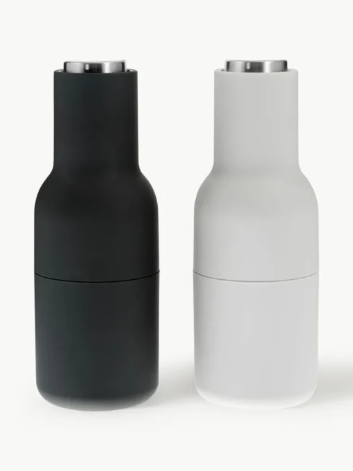 Zout & pepermolen Bottle Grinder met deksel van edelstaal, set van 2