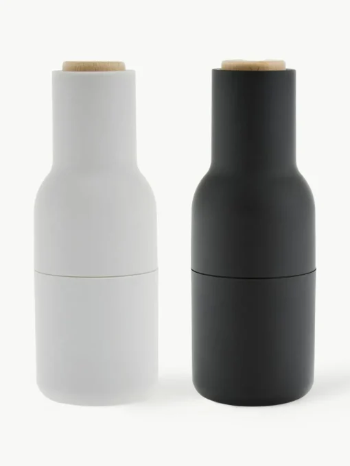 Zout & pepermolen Bottle Grinder met beukenhouten deksel, set van 2