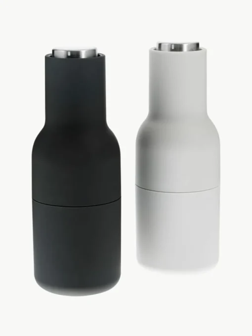 Zout & pepermolen Bottle Grinder met deksel van edelstaal, set van 2