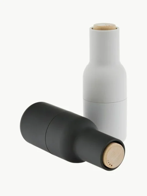 Zout & pepermolen Bottle Grinder met beukenhouten deksel, set van 2