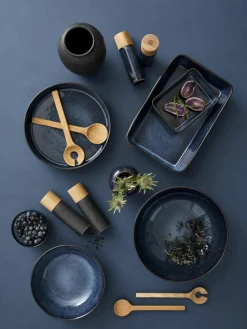 Zout- en pepermolen Bizz met houten deksel, set van 2