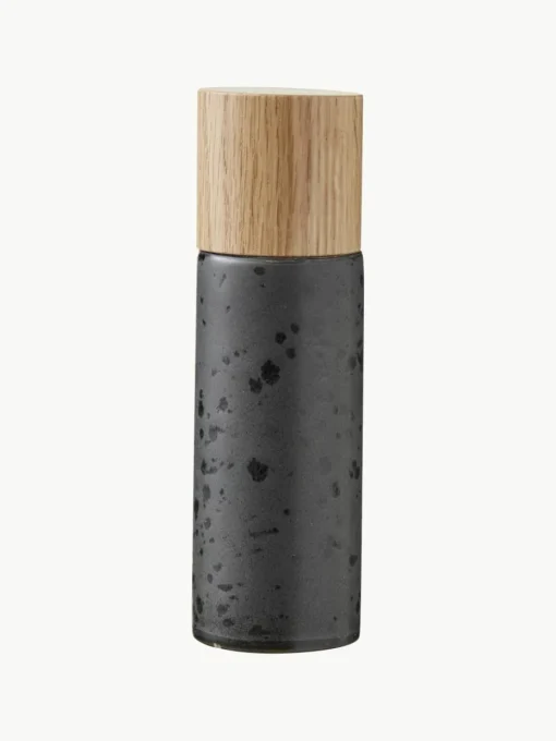 Zout- en pepermolen Bizz met houten deksel, set van 2