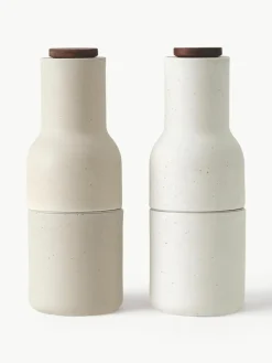 Zout- en pepermolen Bottle Grinder met walnootdeksel, set van 2