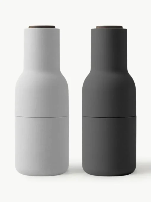 Zout- en pepermolen Bottle Grinder met walnootdeksel, set van 2