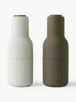 Zout- en pepermolen Bottle Grinder met walnootdeksel, set van 2