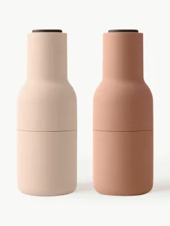 Zout- en pepermolen Bottle Grinder met walnootdeksel, set van 2