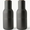 Zout- en pepermolen Bottle Grinder met walnootdeksel, set van 2