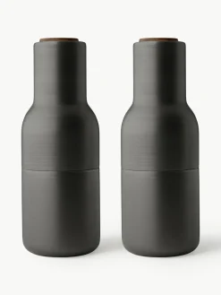Zout- en pepermolen Bottle Grinder met walnootdeksel, set van 2